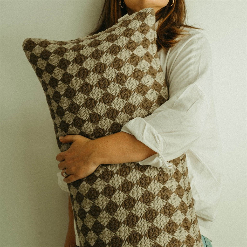 Check Weave Pillow | 14"x31"