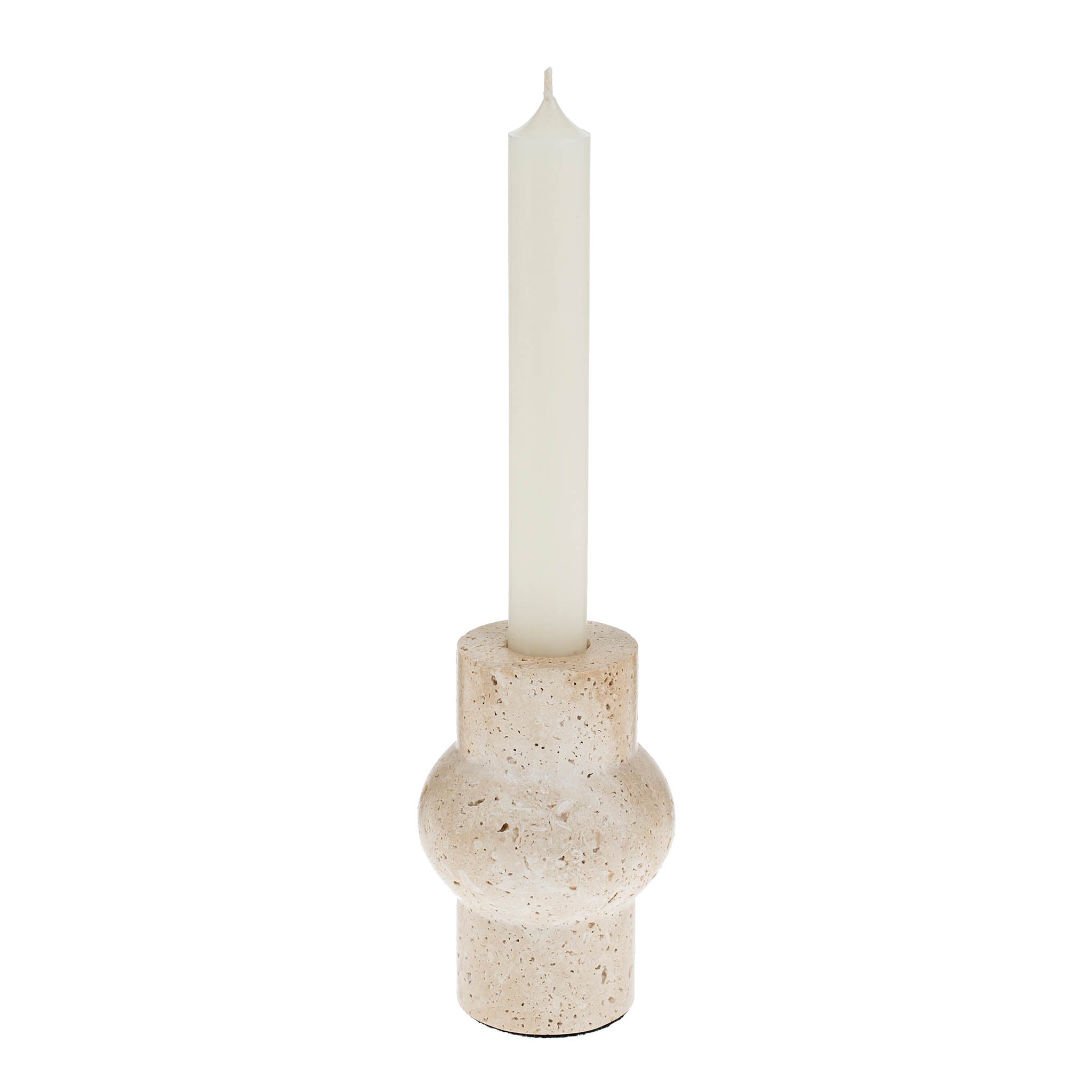 Nora Travertine Candle Holder