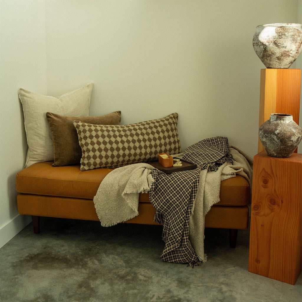 Check Weave Pillow | 14"x31"