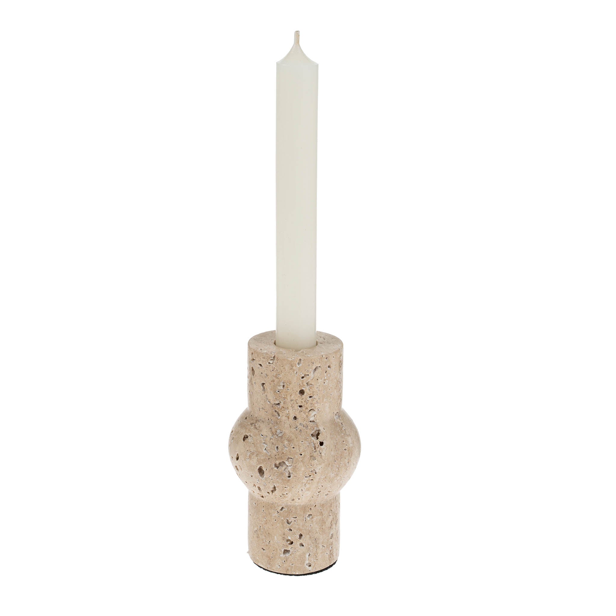 Nora Travertine Candle Holder