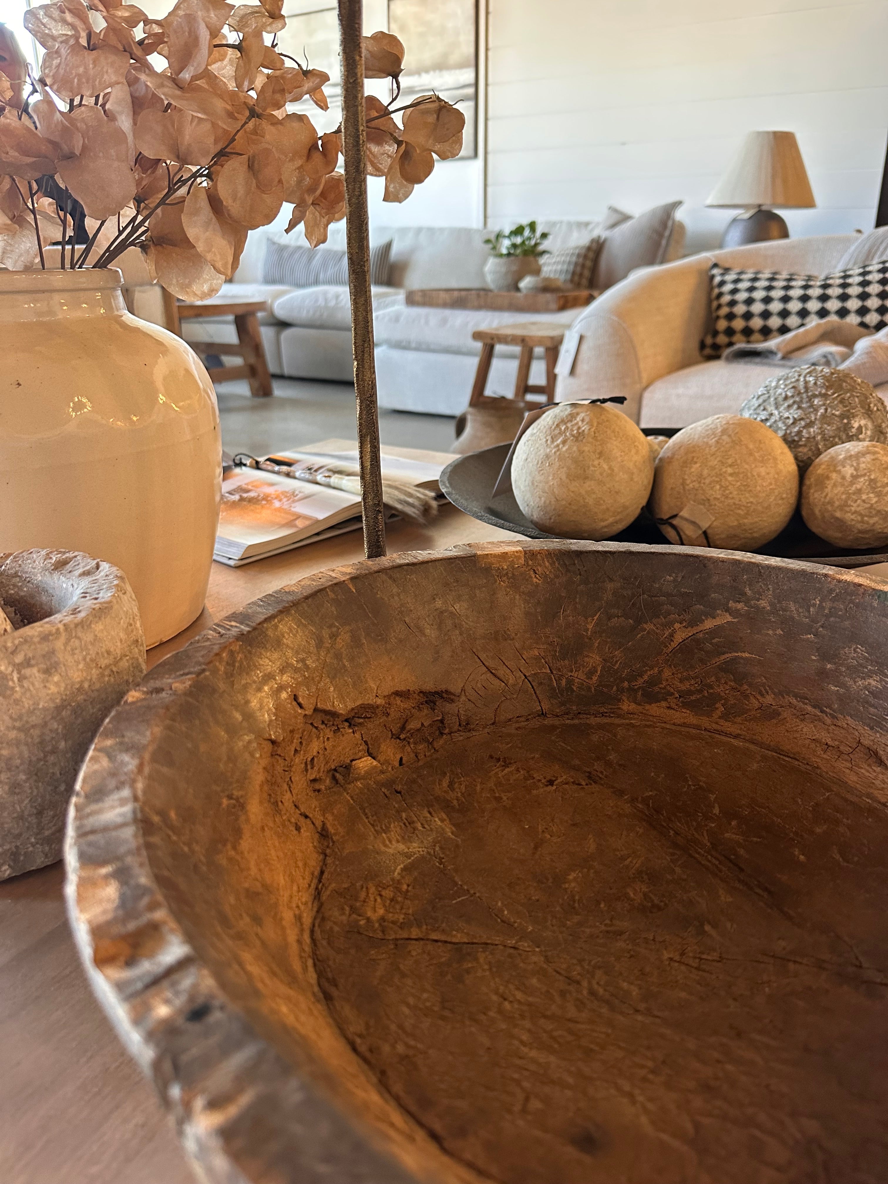 Nepal Vintage Wood Plates