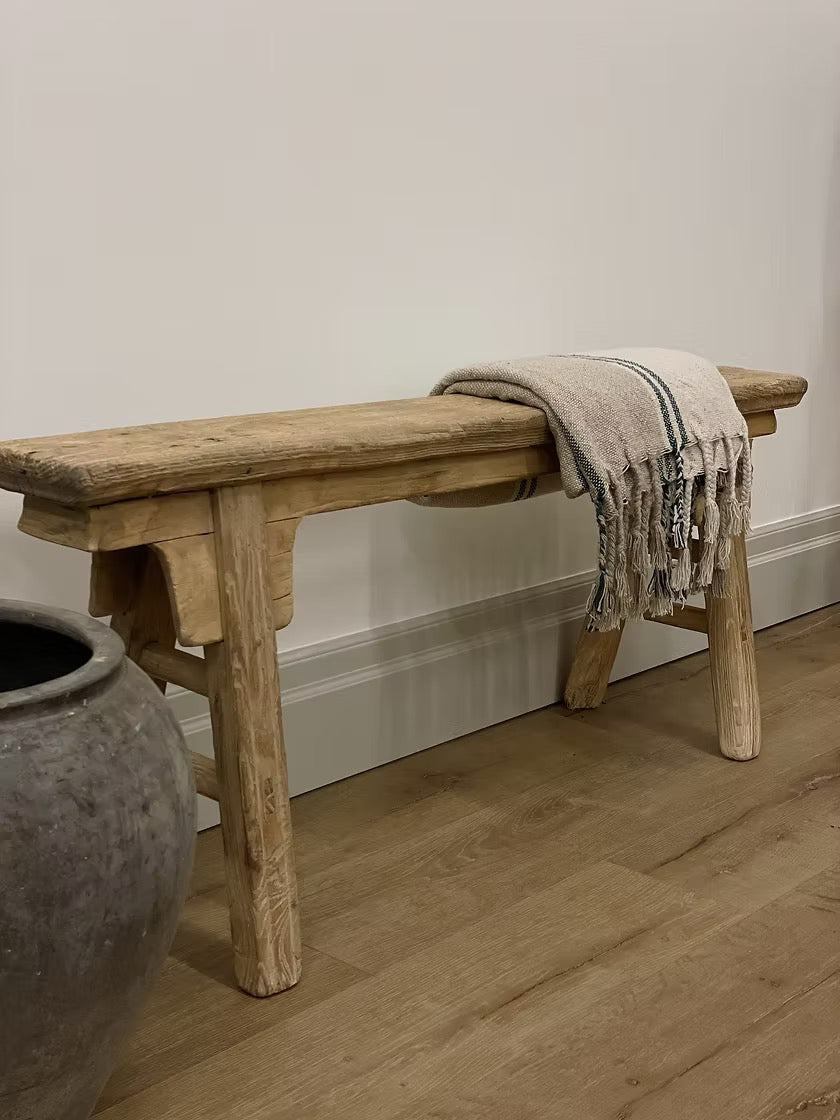 Hazel Vintage Wood Bench