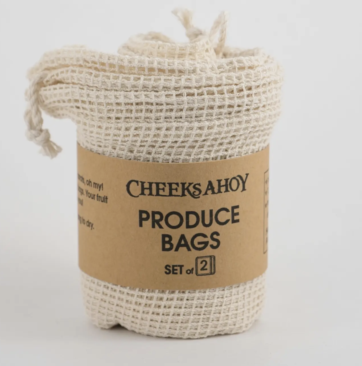 Cheeks Ahoy Organic Cotton Produce Bag