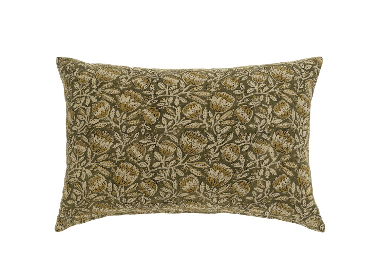 Avani Block Print Pillow | 16"x24"