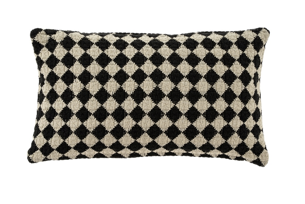 Check Weave Pillow | 21"x12"