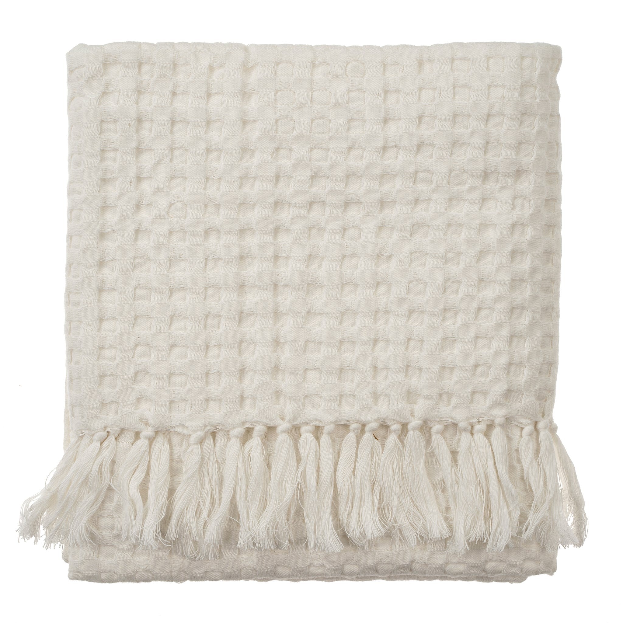 Honey Comb Bath Towel | Natural White