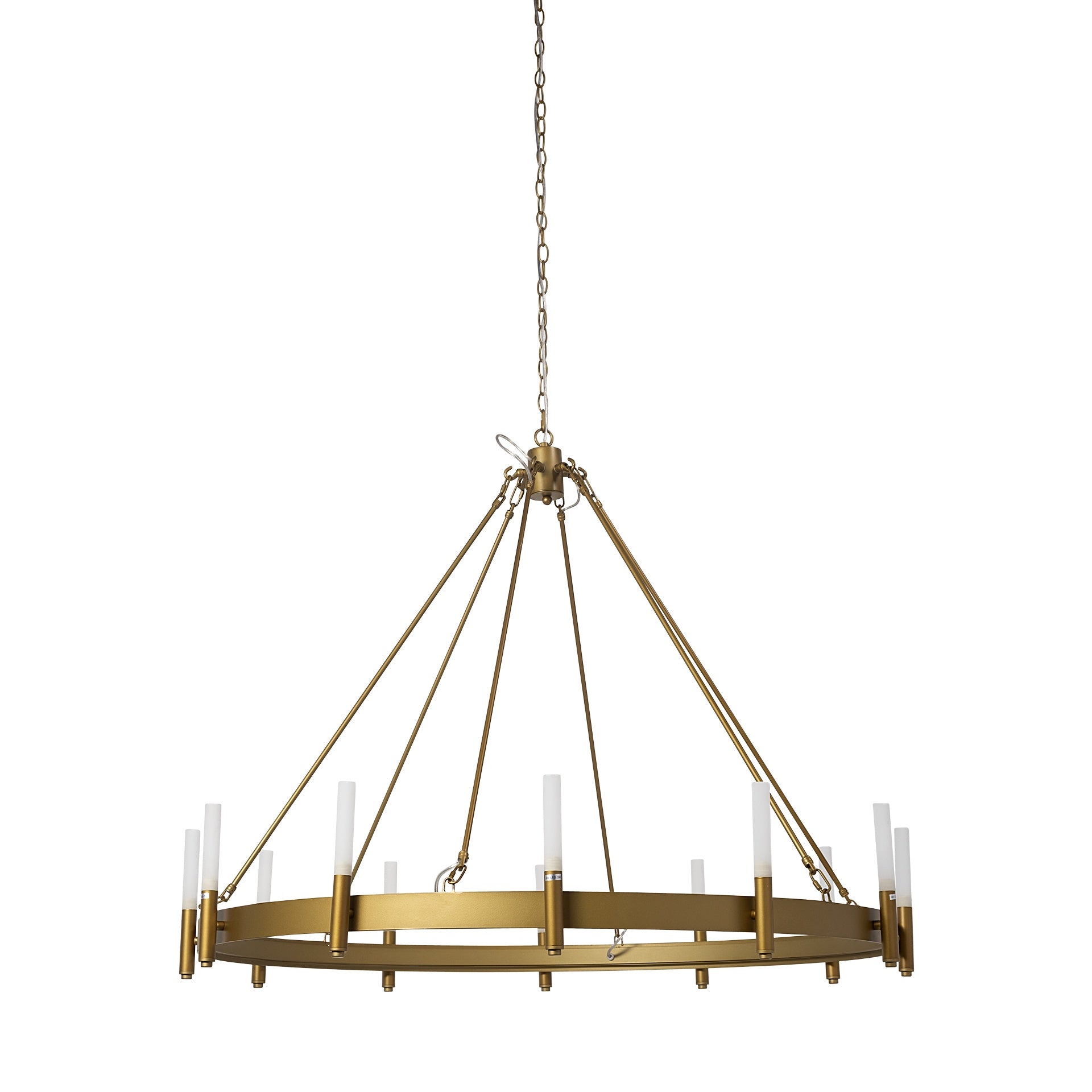 Decamp II Metal Chassis Glass Tube Chandelier